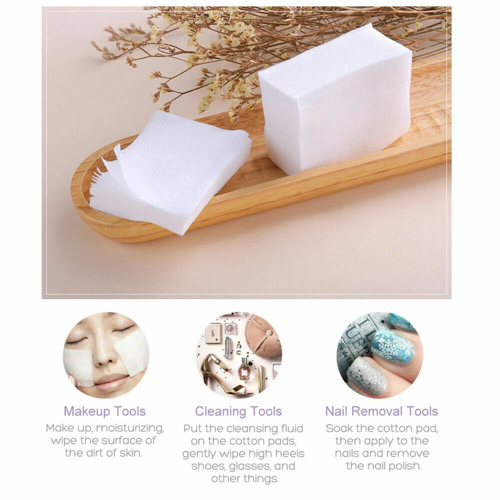 1000 Count Facial Cotton Pads for Makeup Removal & Lash Care