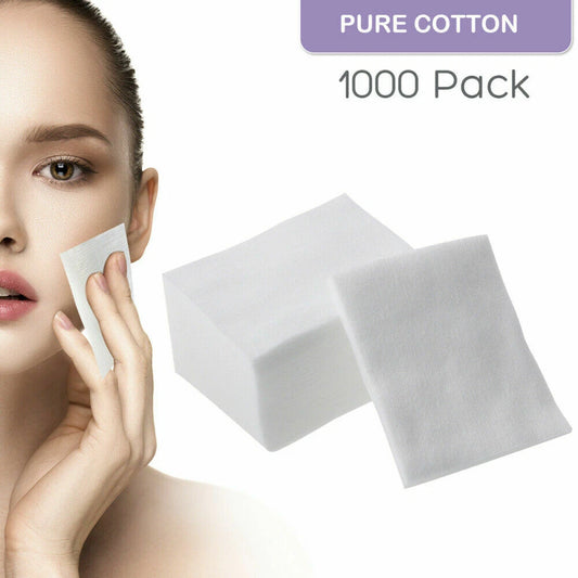 1000 Count Facial Cotton Pads for Makeup Removal & Lash Care