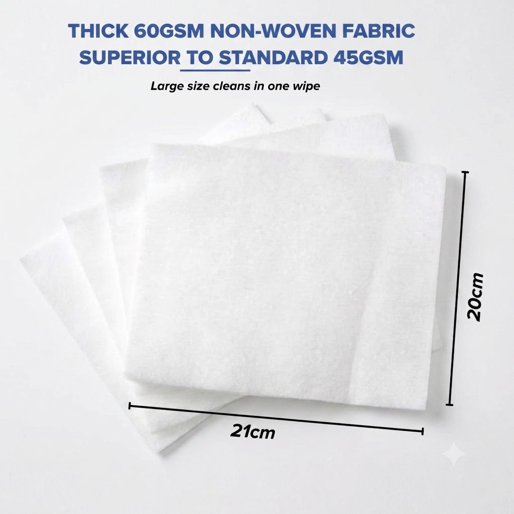 Disposable Non-Woven Facial Wipes (200 Packs) – Soft & Ultra-Durable